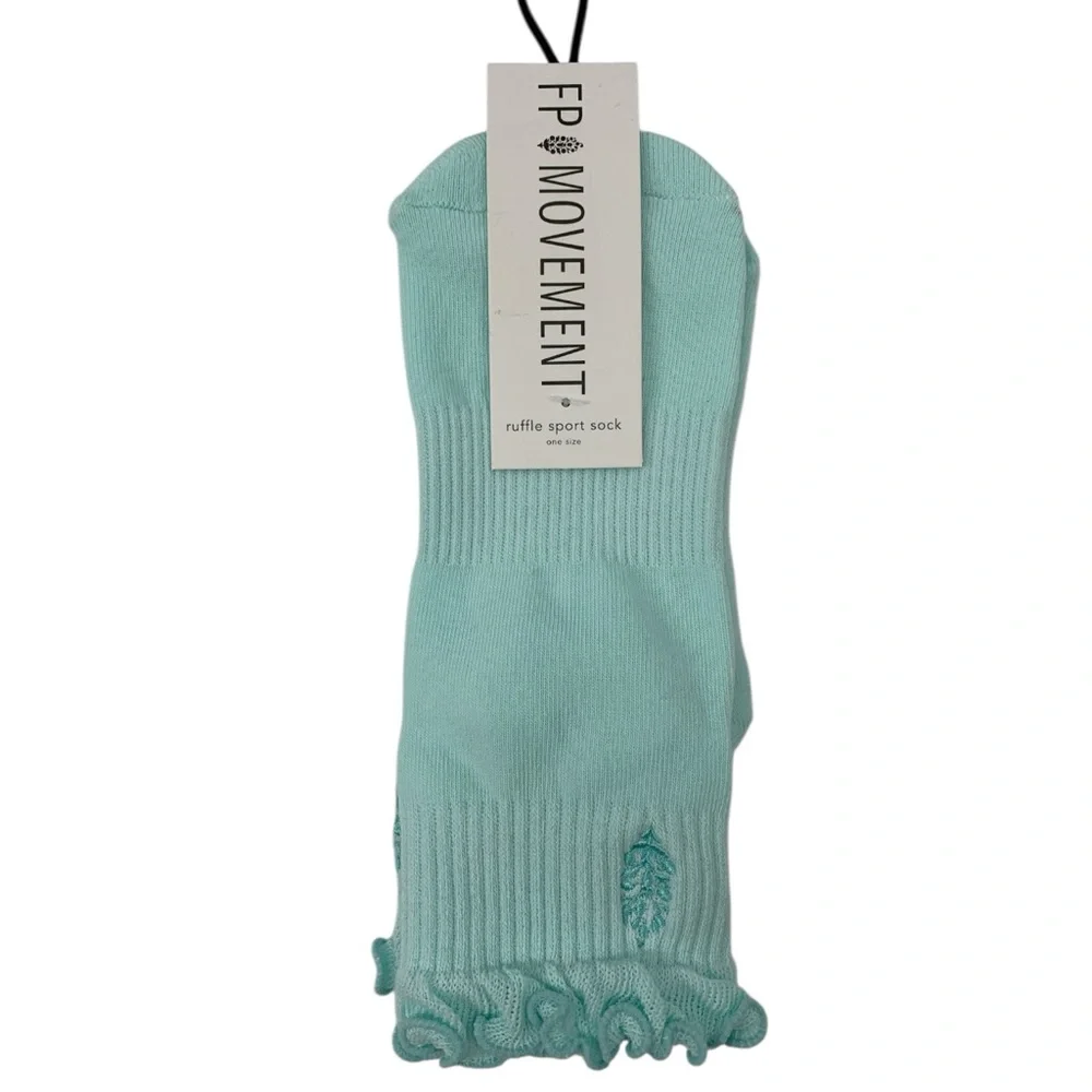 FP Movement by Free People Classic Ruffle Sport Socks (Pistachio) NWT